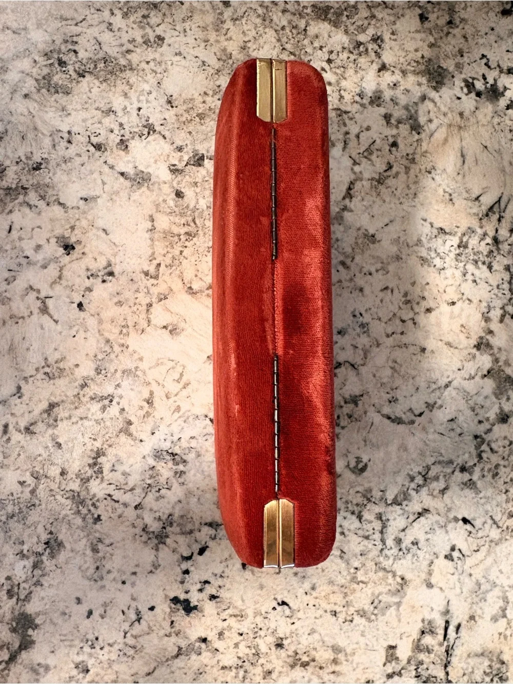 Mele Jewelry Box in Red/orange with Mustard Interior